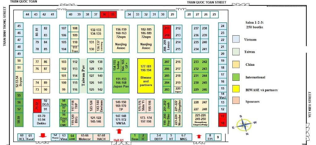 Mặt bằng triển lãm Hydrotech Booth 10-11